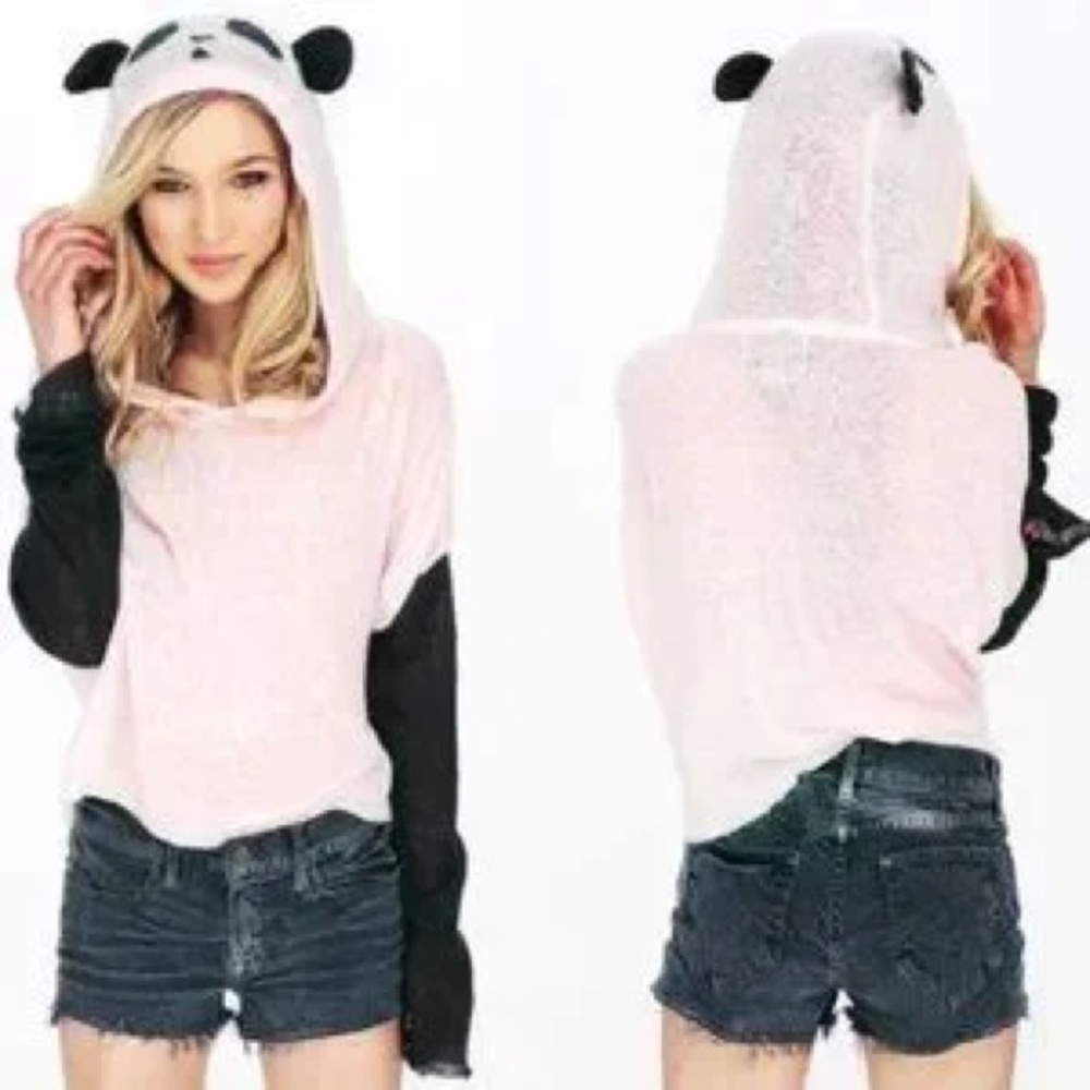 Pink Panda Hoodie by Wildfox White Label